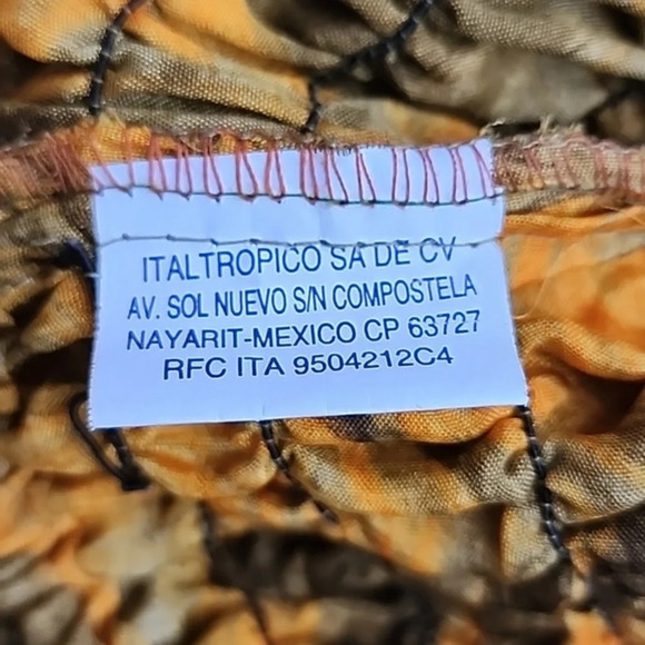 Lombok Romper Semi Sheer Onesie Boho  Stretch Orange Brown Size Small/Medium - Picture 8 of 13